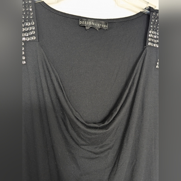 Design History Women's (Size L) Tank Top w/Cowl Neck & Sequins on Shoulders - Picture 7 of 13